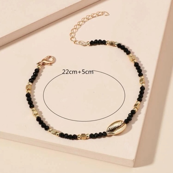 Golden Shell String Anklet Adjustable - Picture 5 of 8